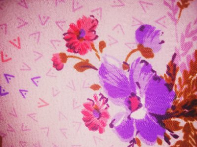 Diseño de flores en una tela