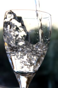 Water splash in a glass photo