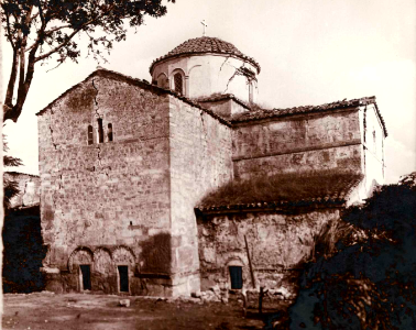 Η Παναγία Σκριπού μετά τον σεισμό του 1894 (Panagia Skripou after the earthquake of 1894).