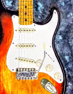Vintage stratocaster painting