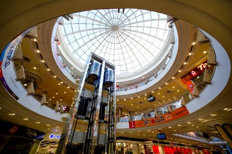panoramic elevators in the Prince Plaza shopping center photo