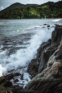 Stone wild breakwater photo