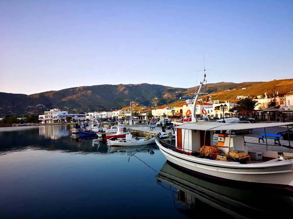 Gavrion harbor on Andros