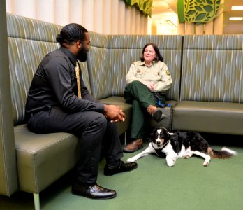Jennifer Croft and Service Dog