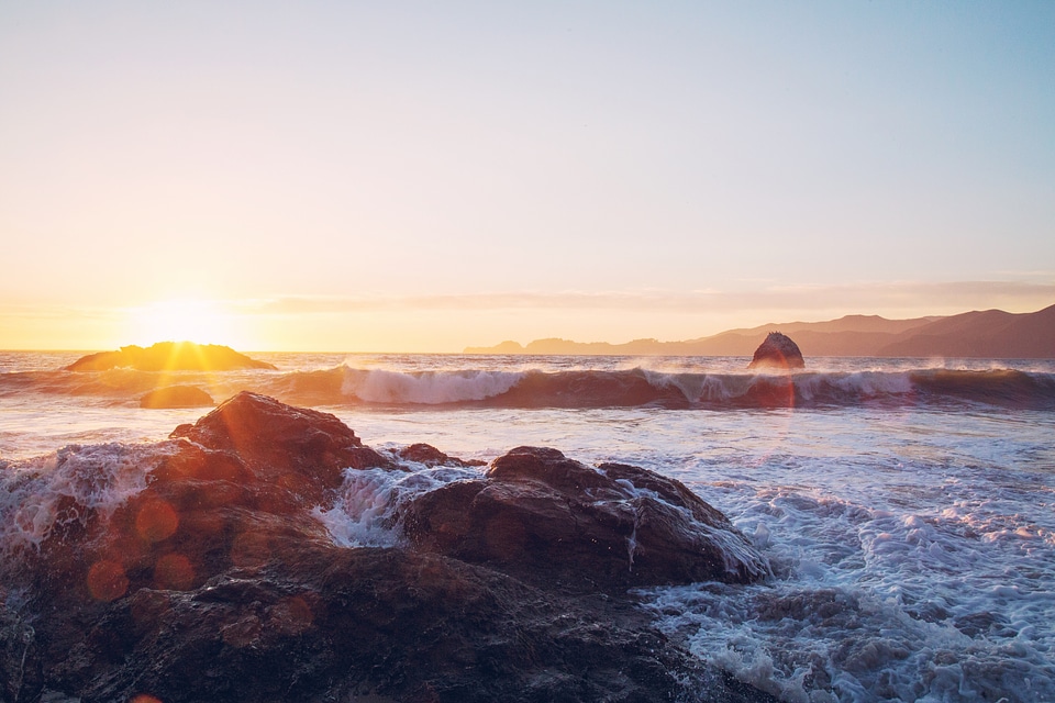 Water sea rocks photo