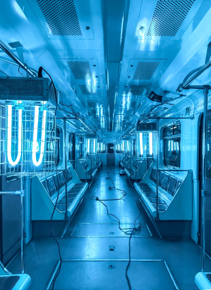 processing with quartz lamps in the metro train 81-717/714.5