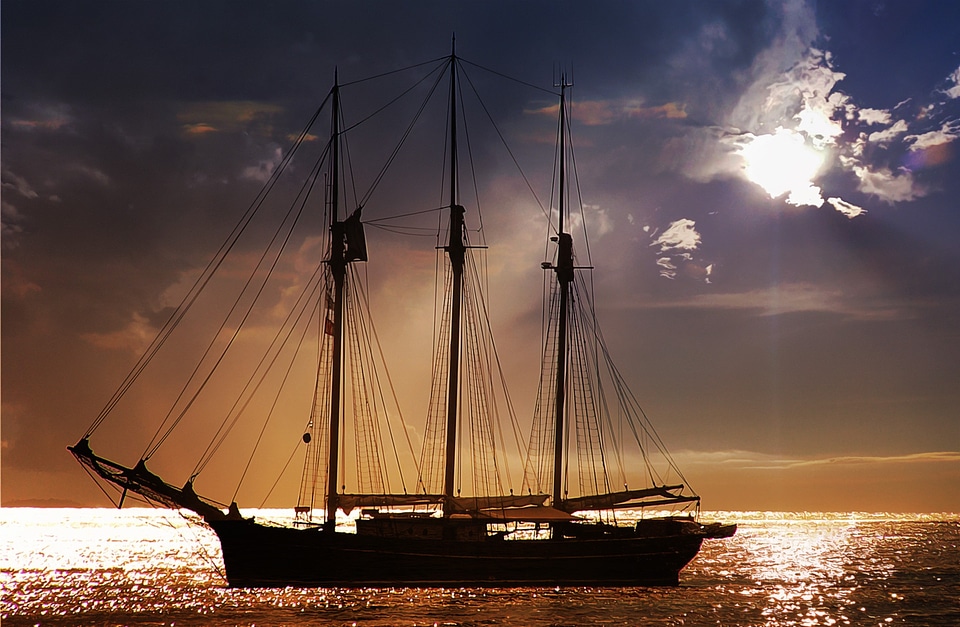 Ocean ship sailing vessel
