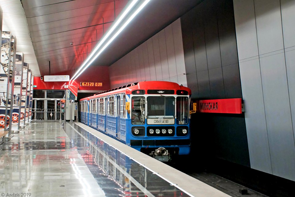 distillation of the metro train series 81-717/714.5 m from the depot Cherkizovo depot Solntsevo