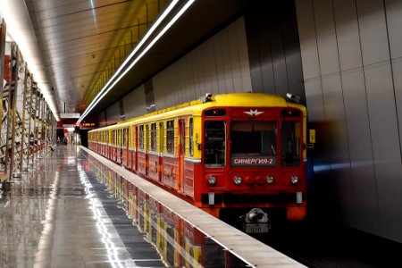 synergy-2 diagnostic complex based on the 81-717/714.5 metro train at the Minskaya metro station