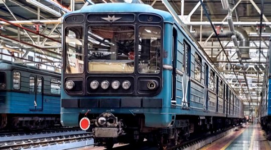 written off  metro train  81-717/714.5 in depot mitino