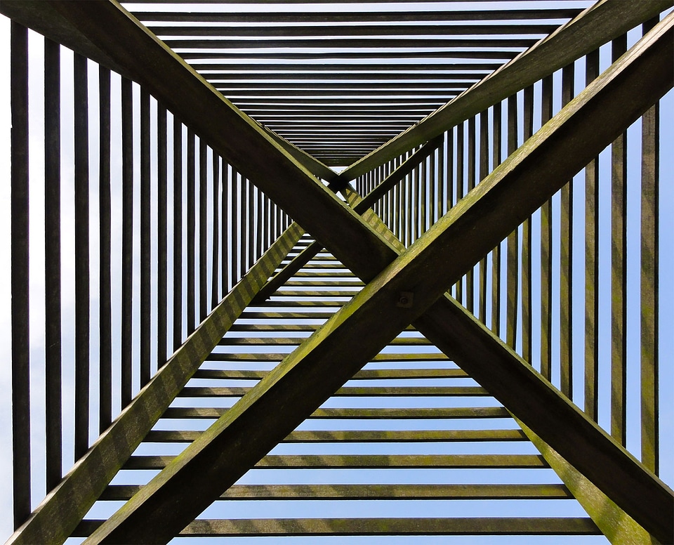 Construction wooden tower