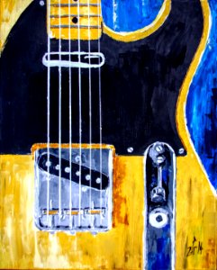 Butterscorch telecaster painting photo
