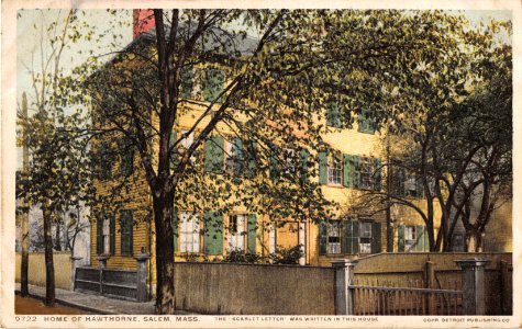 9722 HOME OF HAWTHORNE SALEM MASSACHUSETTS