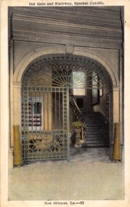 OLD GATE AND STAIRWAY SPANISH CABIDO NEW ORLEANS LUISIANA