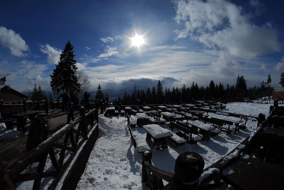 Landscape snow winter in the mountains