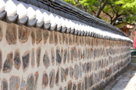 기와 돌담 石墙 tiling stonewall