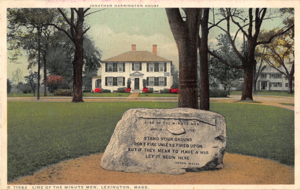 D71082 LINE OF THE MINUTE MEN LEXINGTON MASSACHUSETTS
