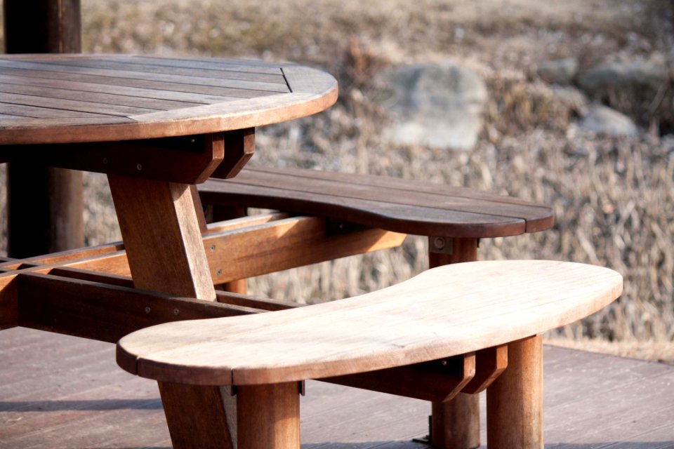 나무 목재 의자 테이블 Wooden chairs
