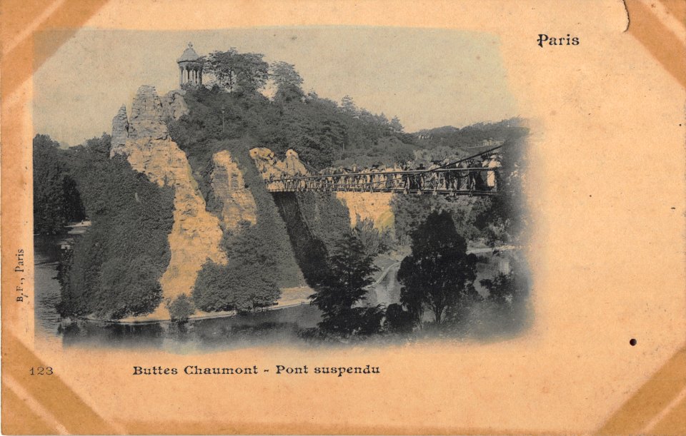123 BUTTES CHAUMONT - PONT SUSPENDU