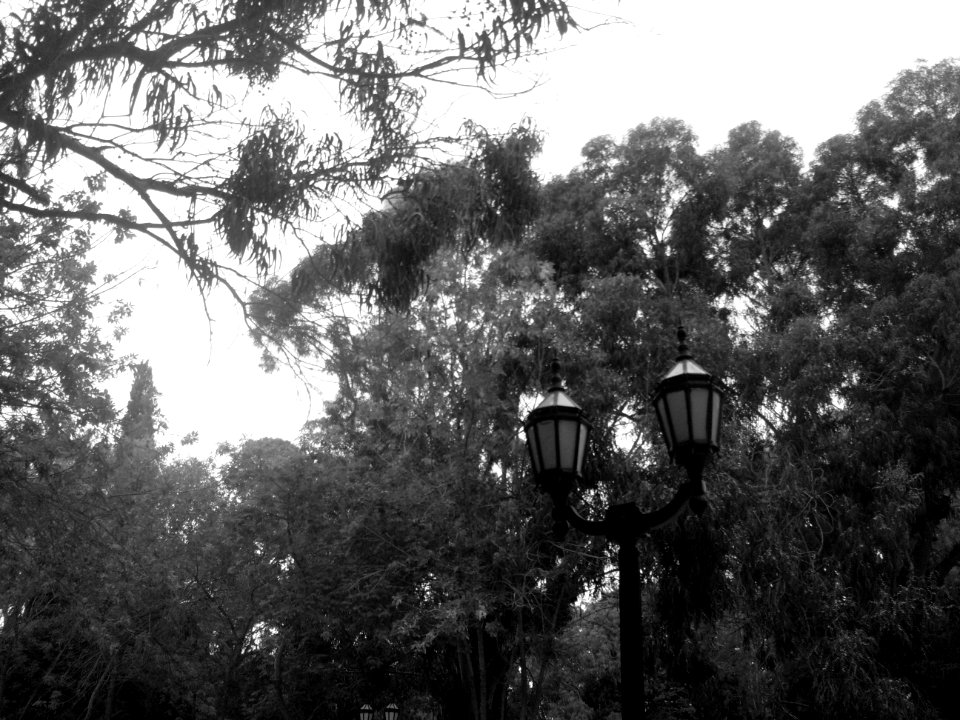 Plaza con faroles