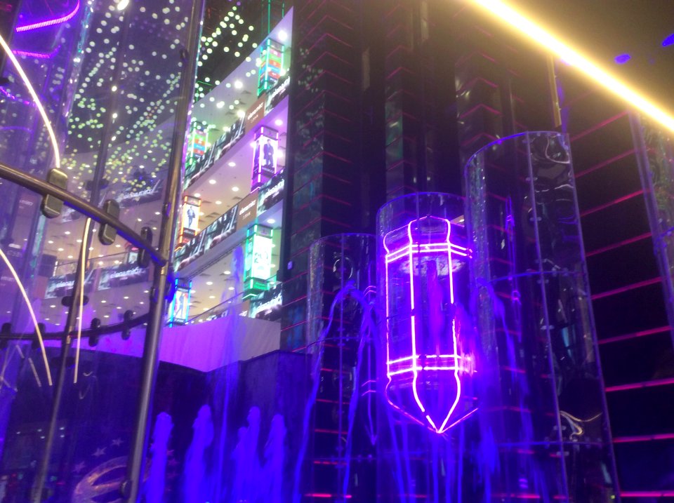 panoramic elevators in the Europeisky shopping mall