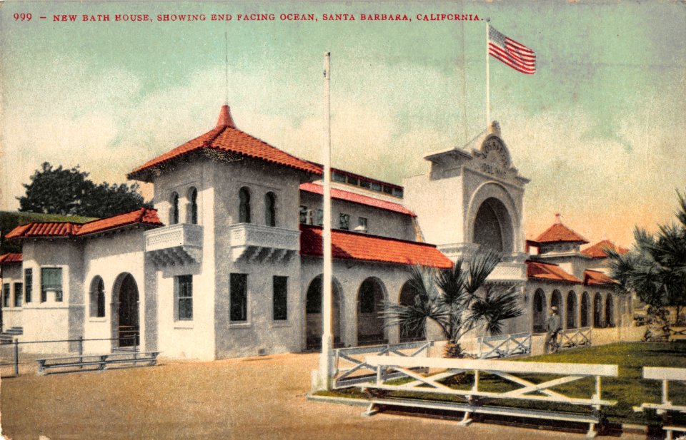 999.NEW BATH HOUSE SHOWING END FACING OCEAN SANTA BARBARA CALIFORNIA