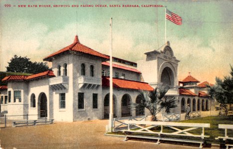 999.NEW BATH HOUSE SHOWING END FACING OCEAN SANTA BARBARA CALIFORNIA