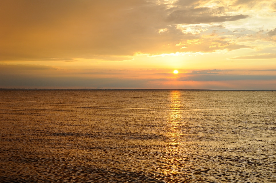 Evening on the sea landscape ukraine