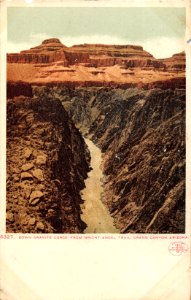6327.DOWN GRANITE GORGE FROM BRIGHT ANGEL TRAIL GRAND CANYON ARIZONA COPYRIGHT 1902 BY DETROIT PHOTOGRAPHY CO photo