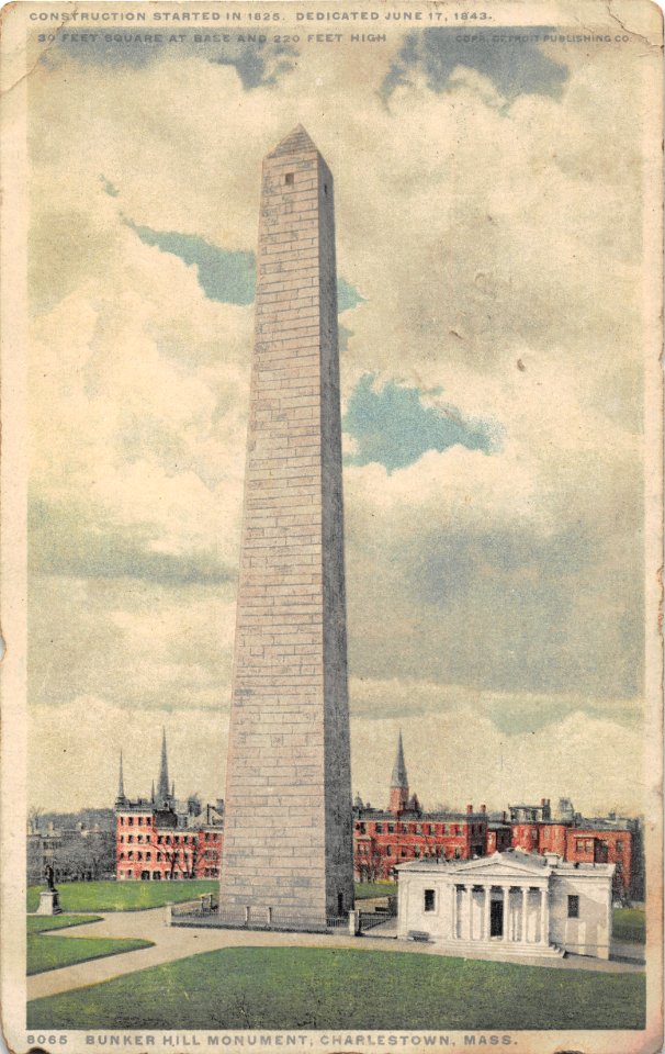 8065 BUNKER HILL MOUNUMENT CHARLESTON MASSACHUSETTS