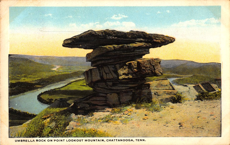 UMBRELLA ROCK ON POINT LOOKOUT MOUNTAIN CHATTANOOGA TENNESSEE