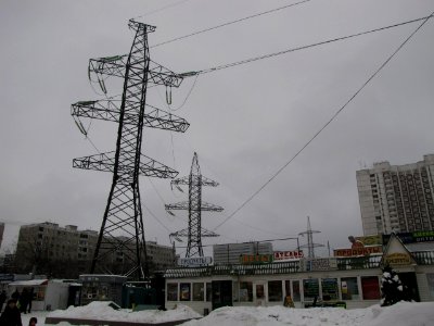 electric power  line  near   konkovo metro station