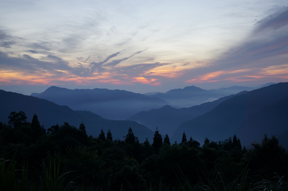 Sunrise mountain twilight