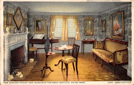 NEW ENGLAND PARLOR 1800 MUSEUM OF THE ESSEX INSTITUTE SALEM MASSACHUSETTS