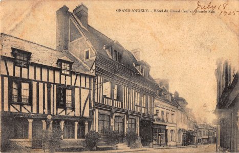 1905 HOTEL DU GRAND CERF ET GRANDE RUE