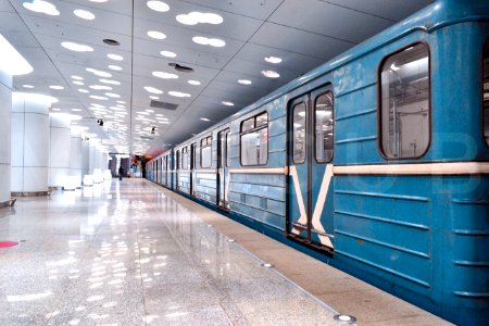 metro train 81-717/714.5 m at Solntsevo metro station photo