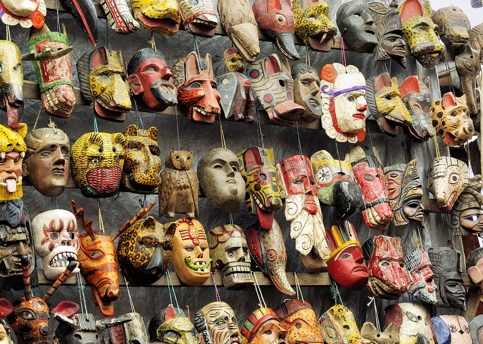 Ethnic masks objects