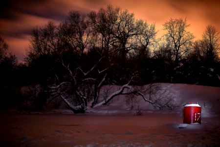 Night on the river photo