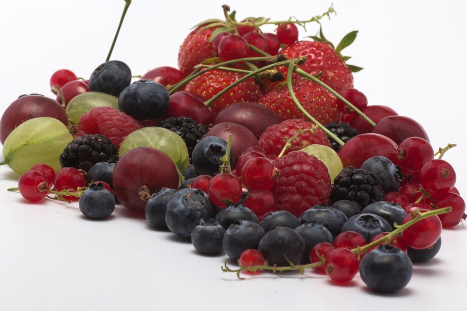 Raspberries strawberry fruits