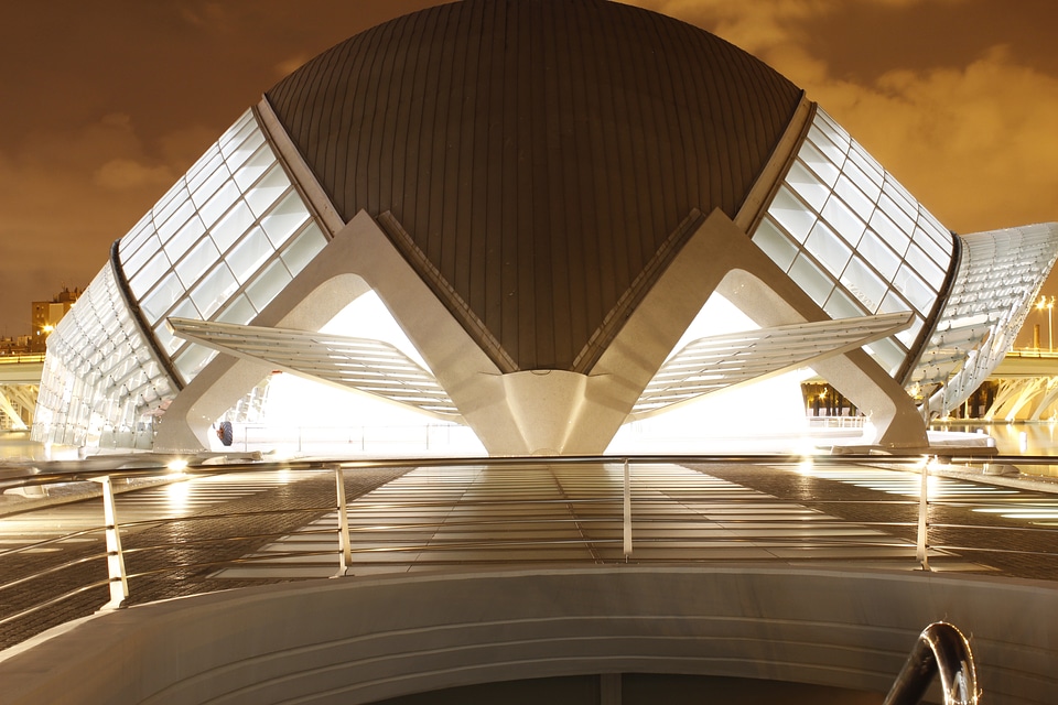 Valencia night architecture city of the arts