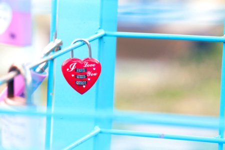 하트 모양 사랑의 자물쇠 Heart shaped Padlock of Love