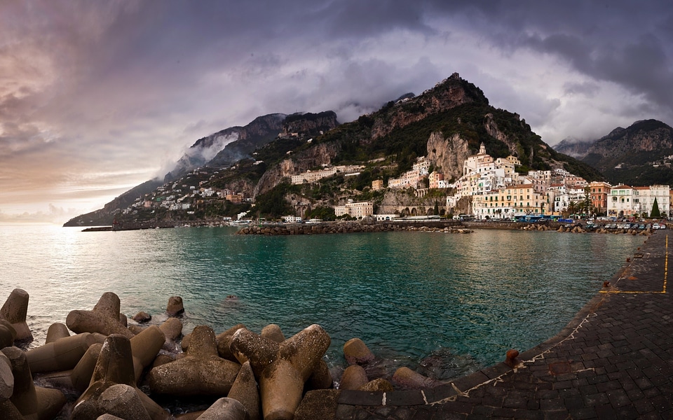 Sea seaside town seaside