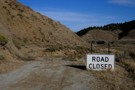 Road Closure at Middle Two Calf