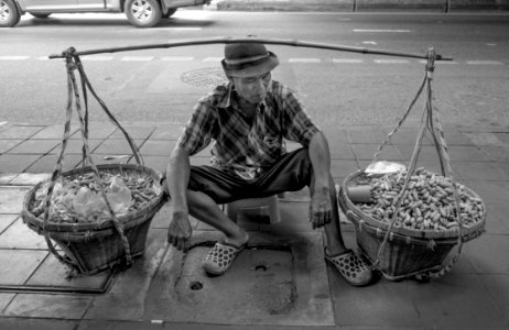 Peanut salesman, Bangkok photo