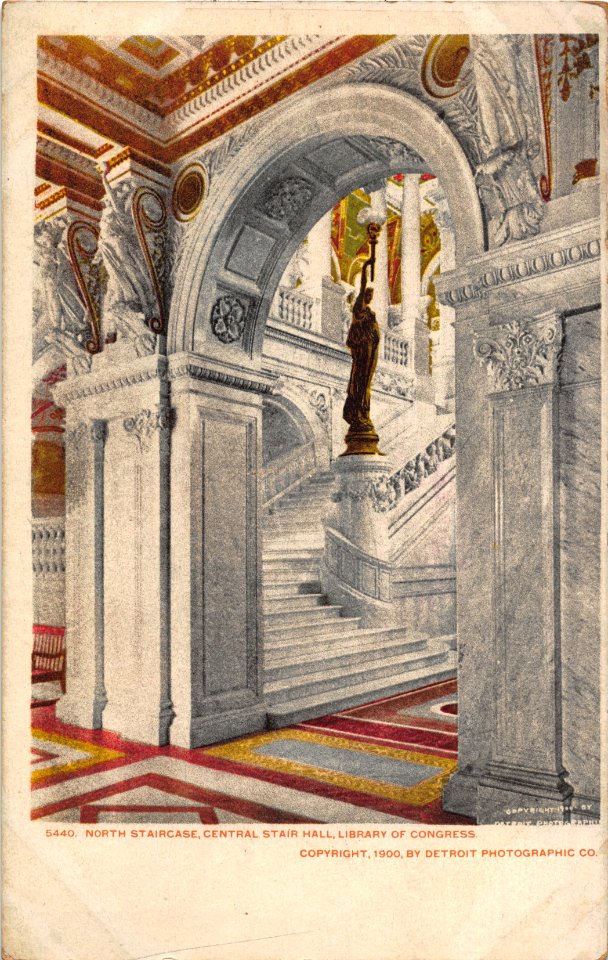 5440 NORTH STARICASE STAIR HALL LIBRARY OF CONGRESS WASHINGTON DC