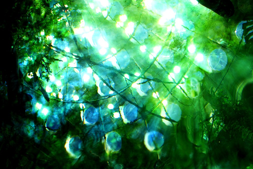 blue-green watery abstract