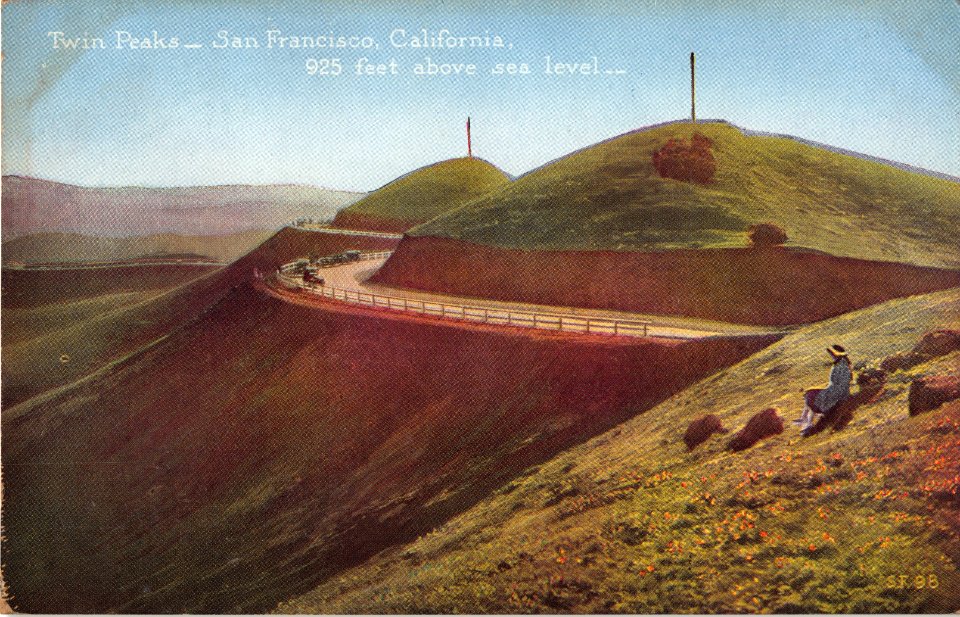 TWIN PEAKS SAN FRANCISCO CALIFORNIA 925 FEET ABOVE SEA LEVEL