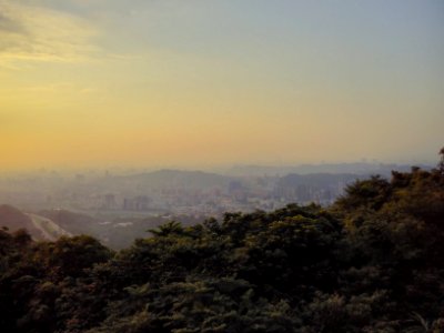 Blick von Maokong Mountain nach Taipei