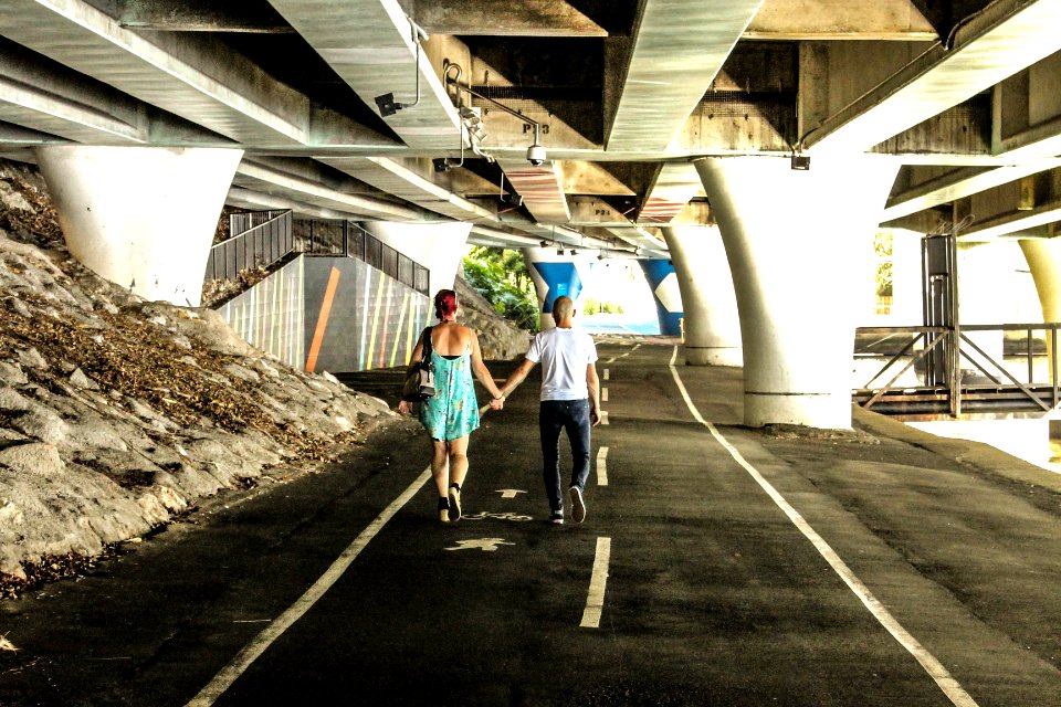 Under the bridge downtown is where I found some love