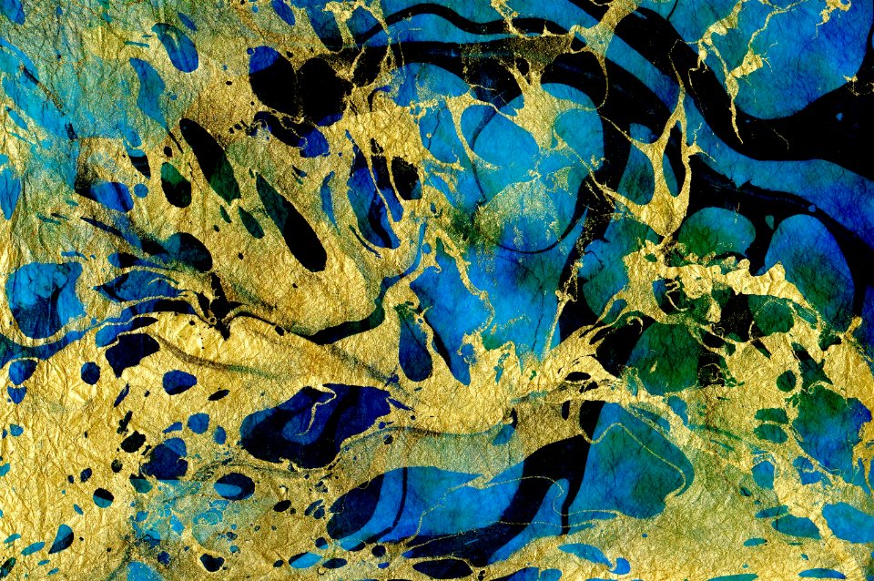 blue-and-gold paper